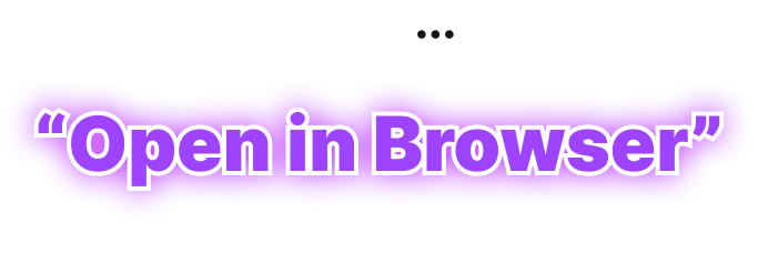 Tap & Open in Browser instruction